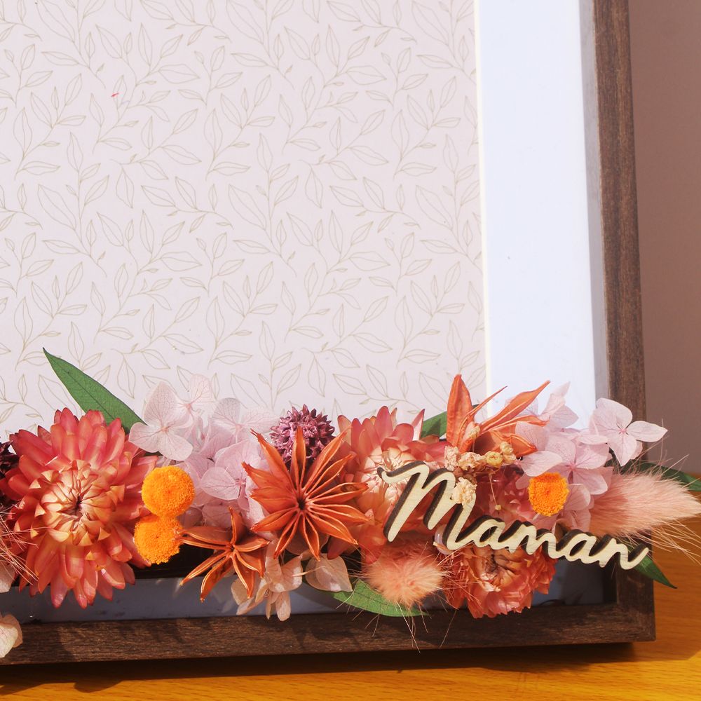 Cadre fleuri “Maman” – Image 3